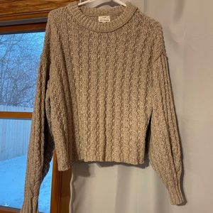 Oatmeal cropped sweater